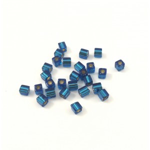 Miyuki cube silver lined dark blue